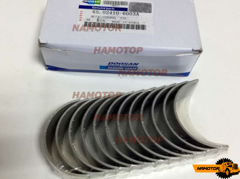 Вкладыши шатунные DOOSAN DB58TIS. 65.02410-6003. 65024106083 65.02410-6083 STD